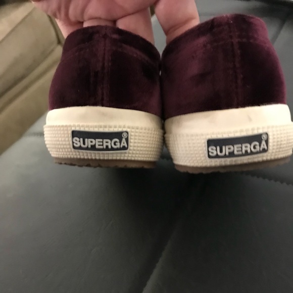 Superga maroon velvet sneakers - Picture 3 of 13